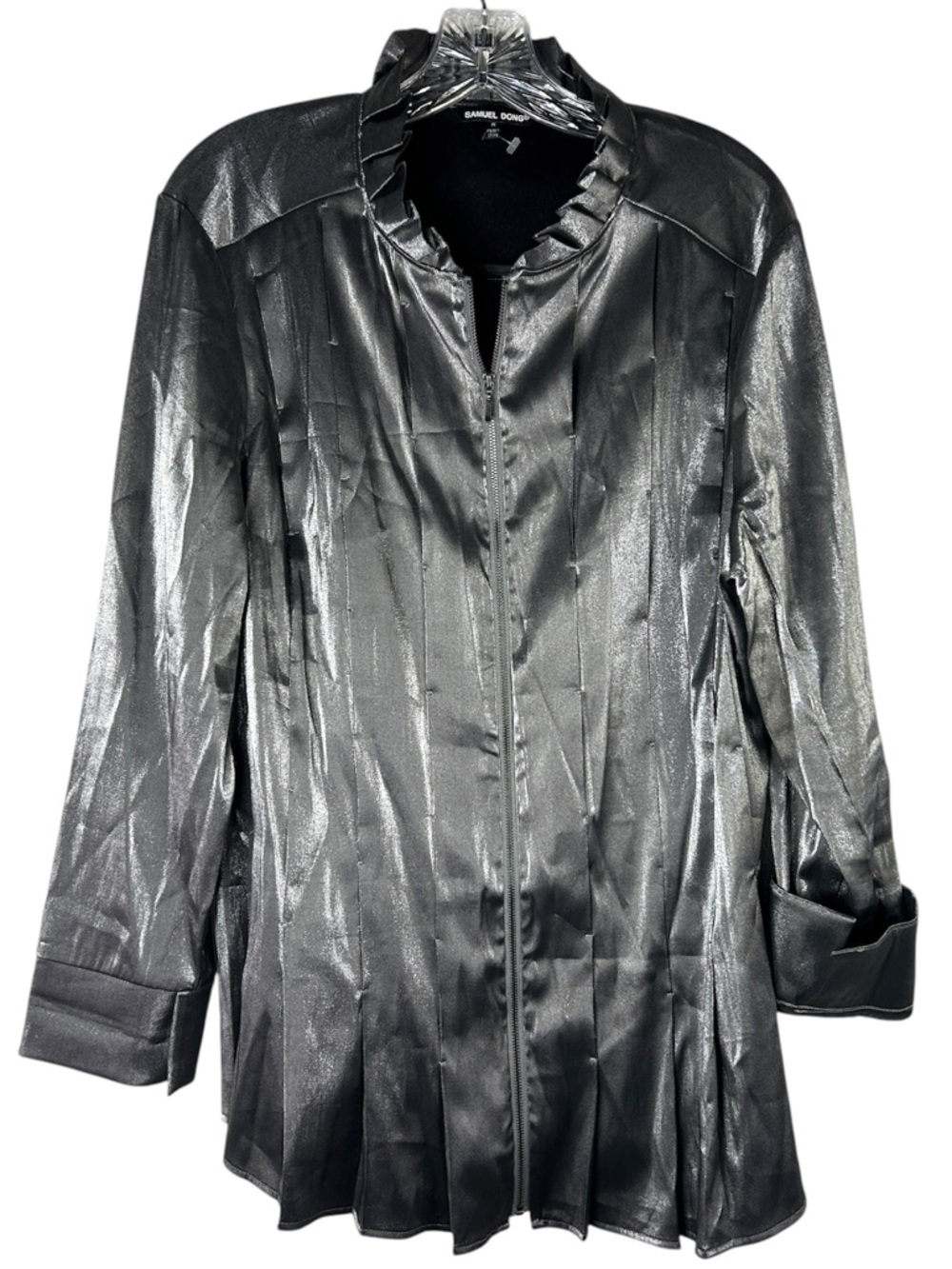 Samuel dong Womans blouse corpcore medium grey metallic capsule career